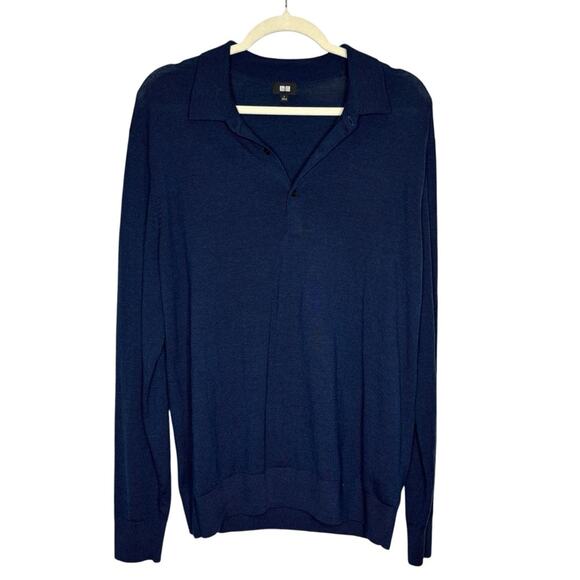 Uniqlo Men’s V-neck Wool Sweater - Picture 1 of 8